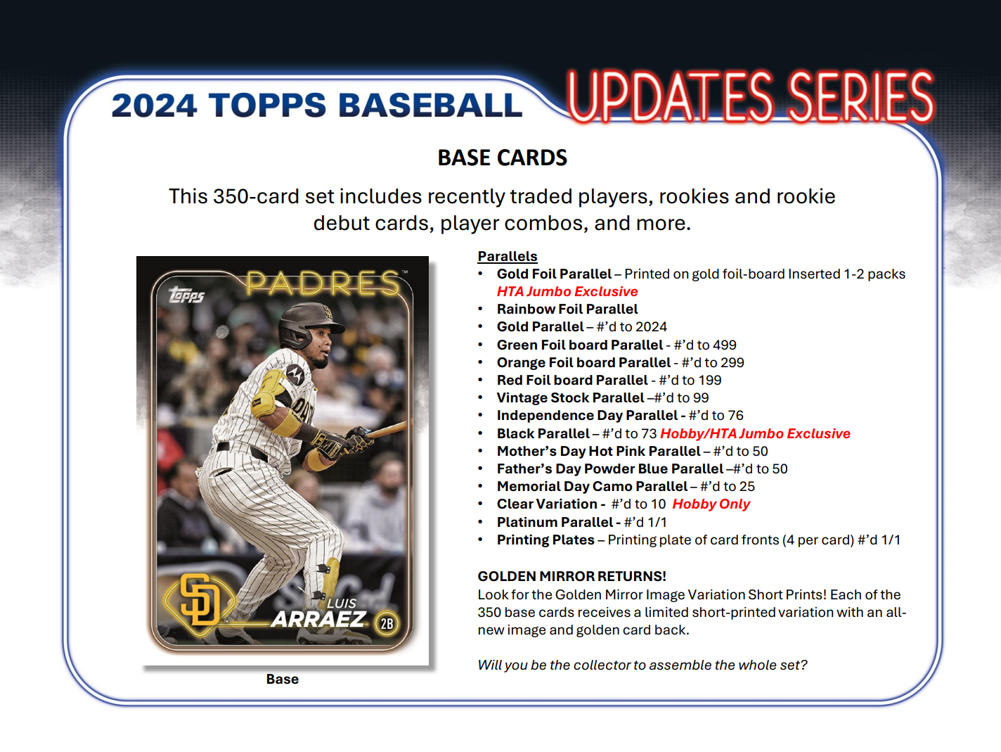 2024 Topps Update Baseball Jumbo Box