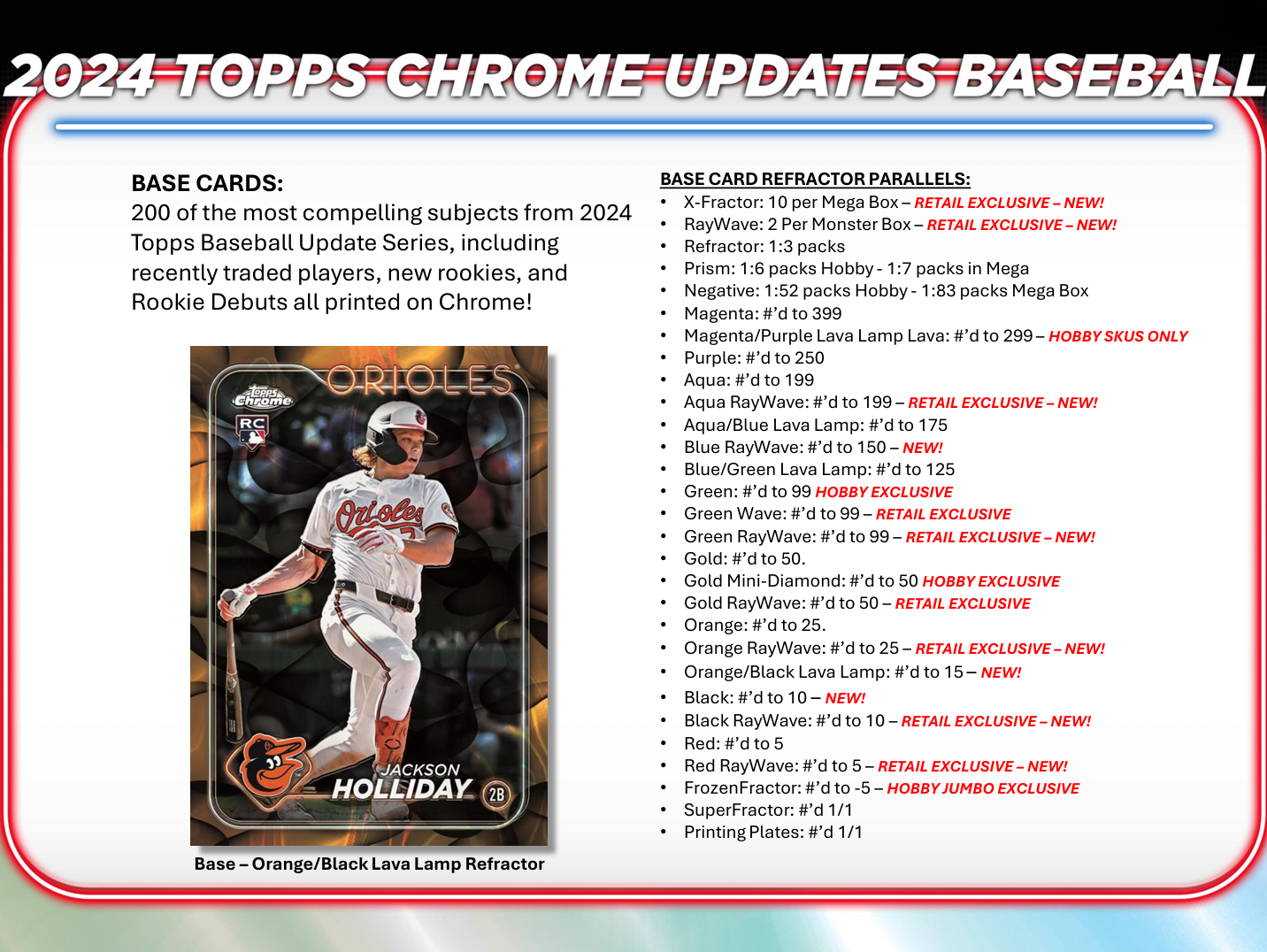 2024 Topps Chrome Update Baseball Jumbo Box