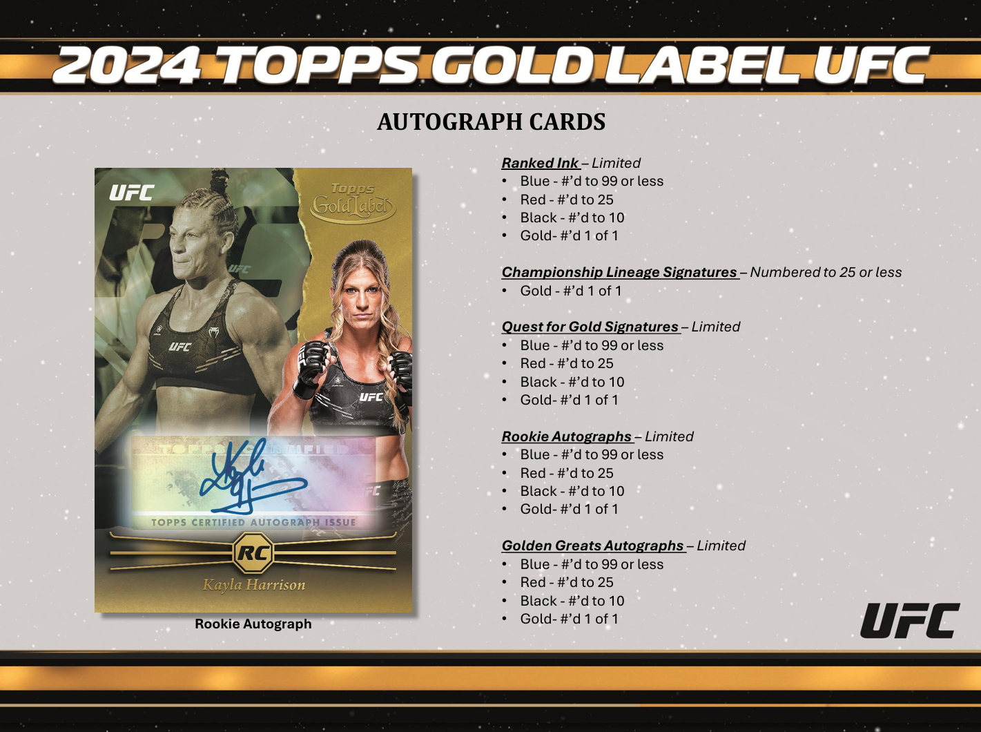 2024 Topps Gold Label UFC Hobby Box