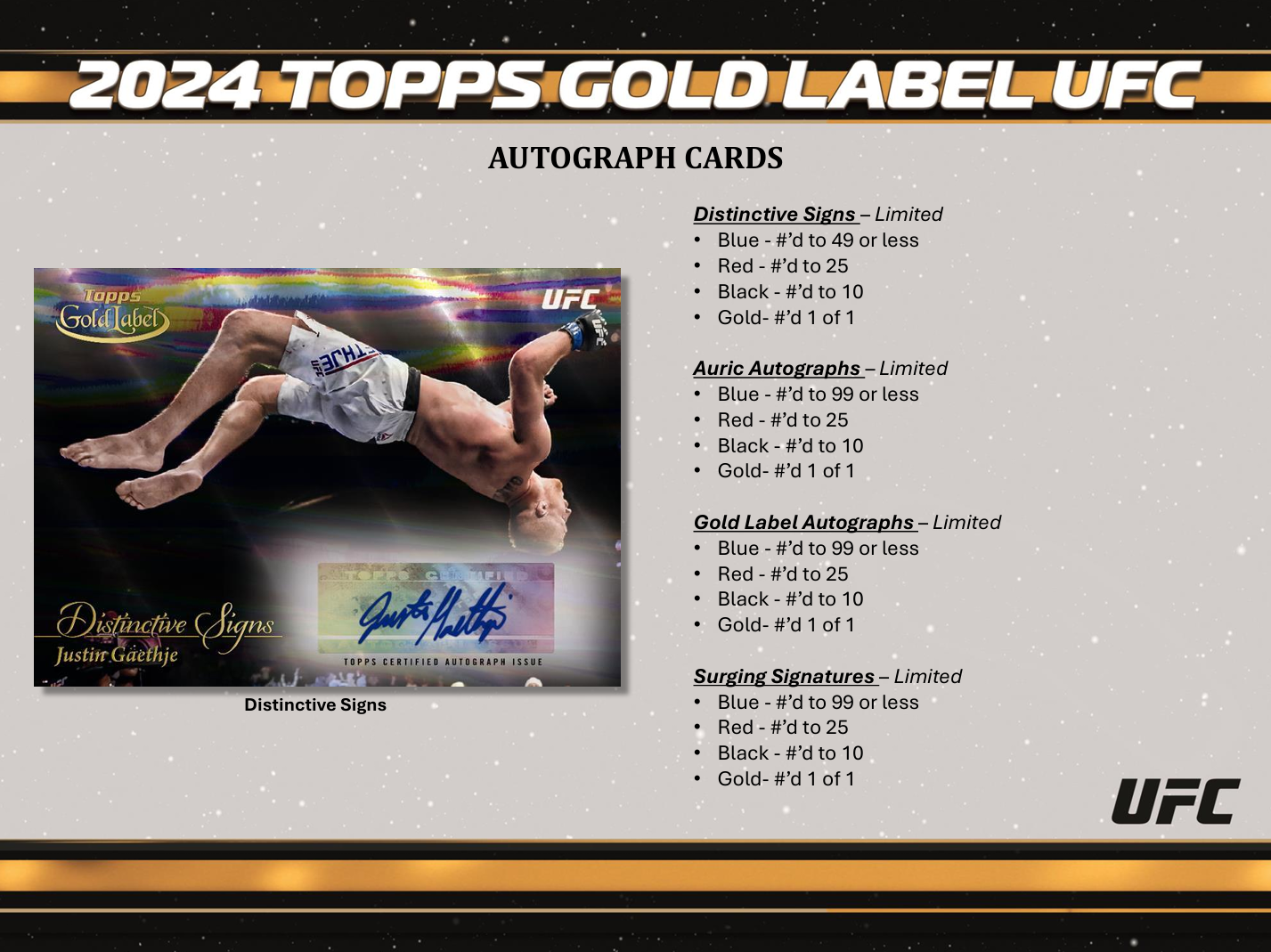2024 Topps Gold Label UFC Hobby Box