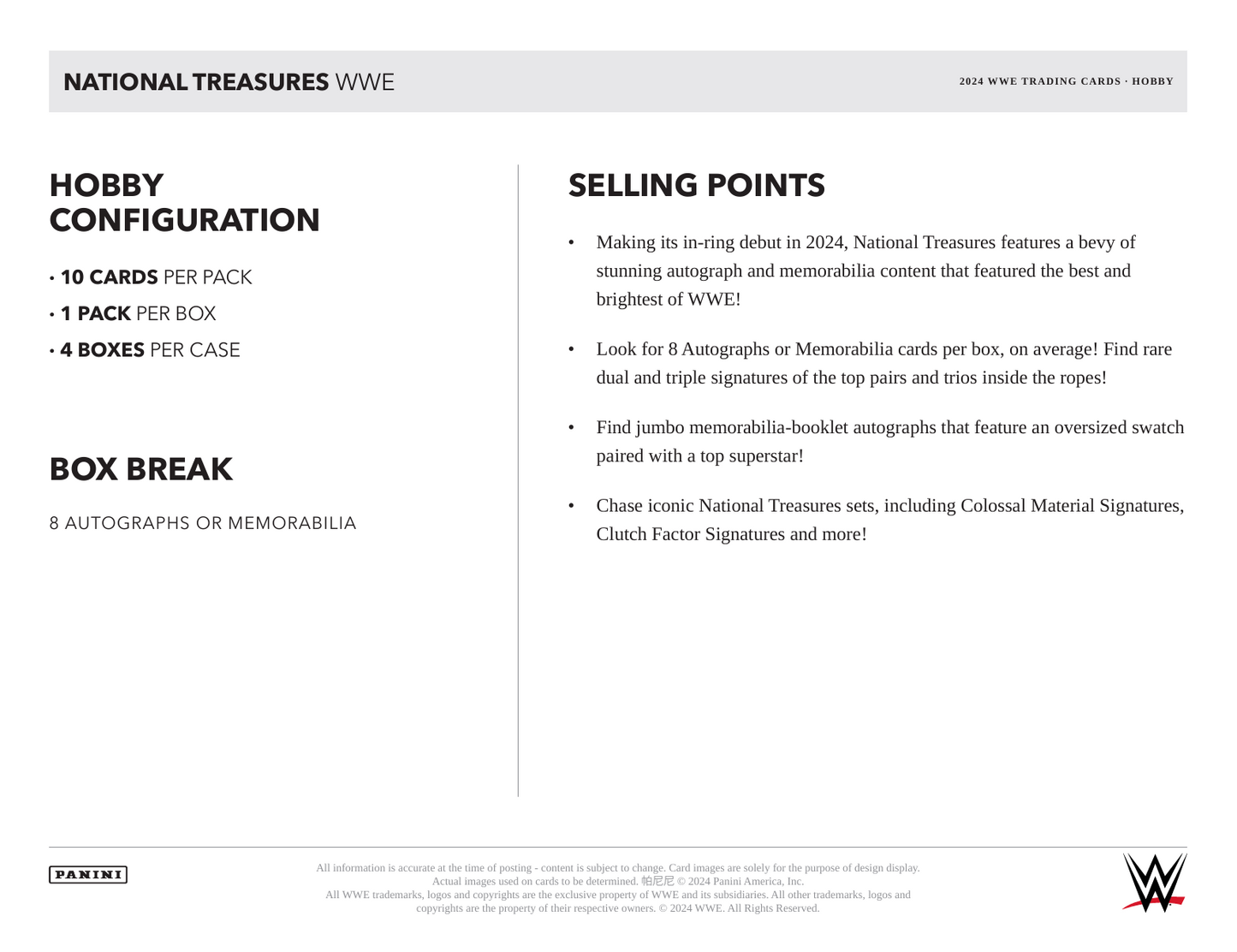 2024 Panini National Treasures WWE