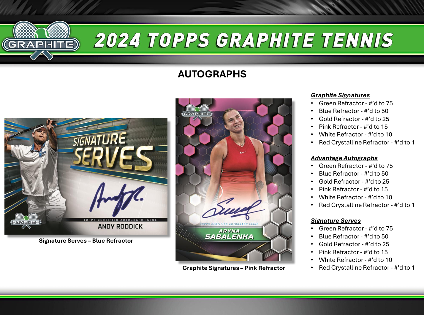 2024 Topps Graphite Tennis Hobby Box