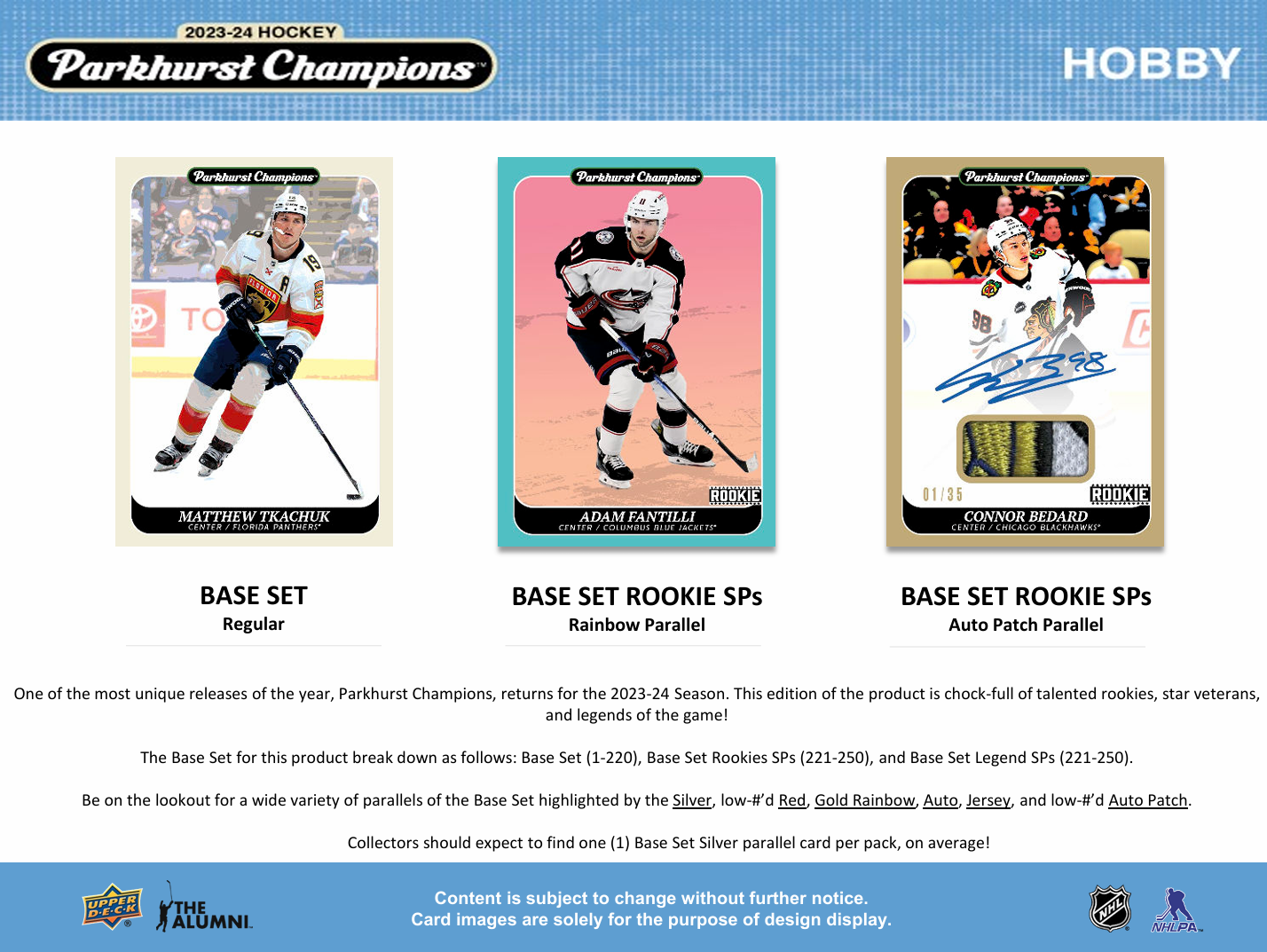 2023-24 Upper Deck Parkhurst Champions Hockey Hobby Box