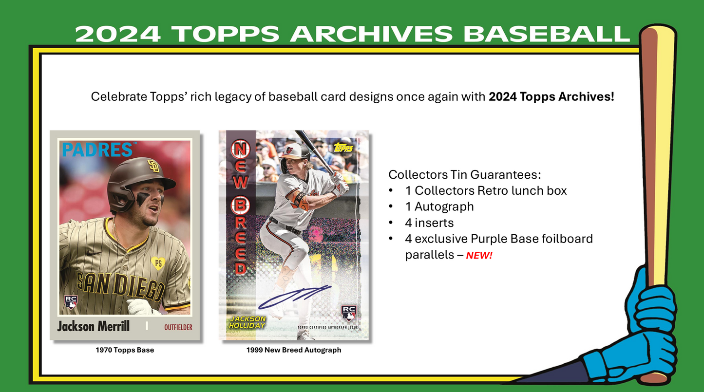 2024 Topps Archives Baseball Collector's Box