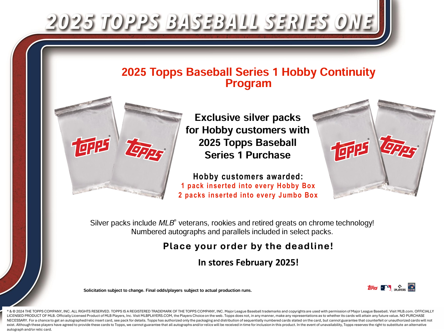 2025 Topps Series 1 Baseball Jumbo Box
