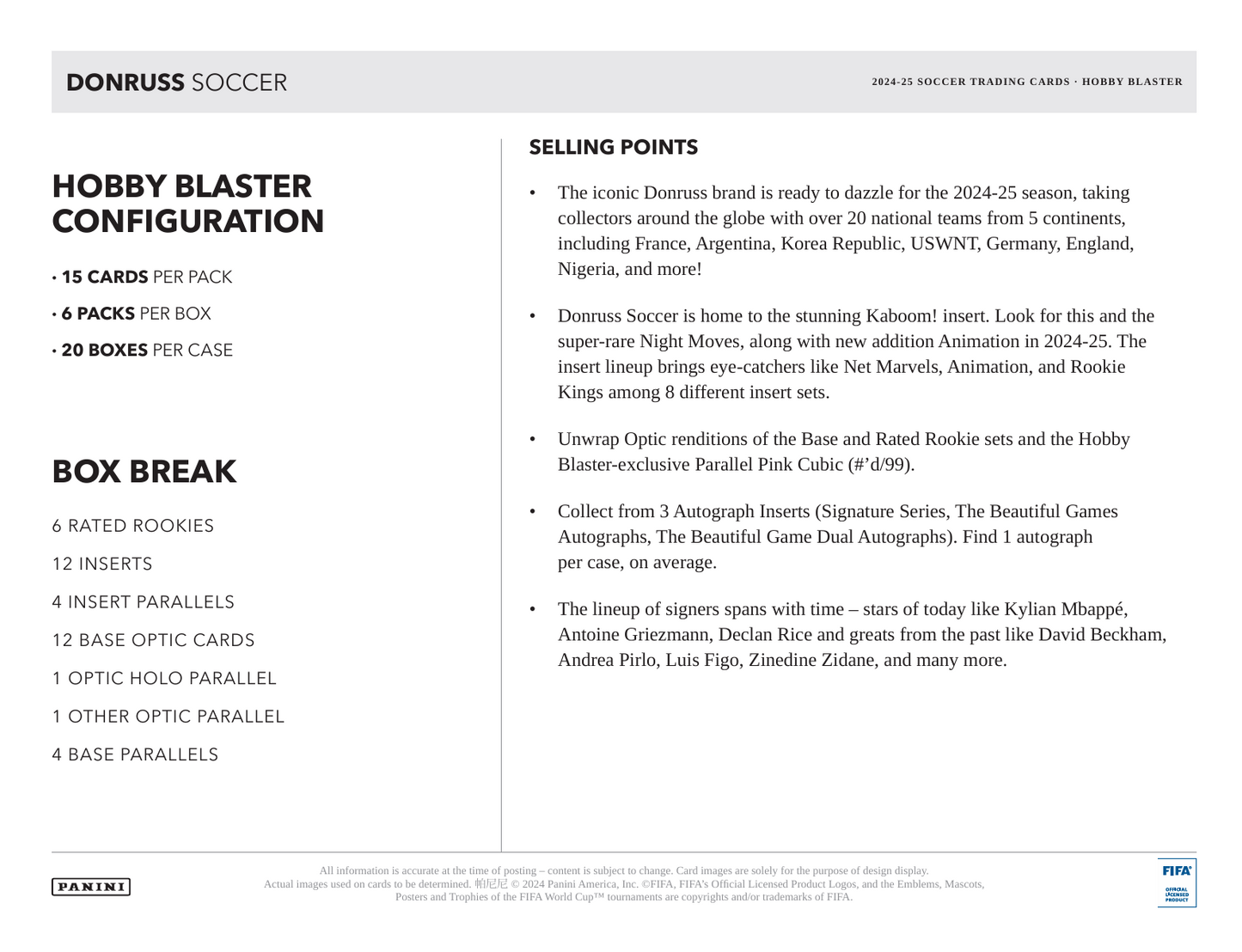 2024-25 Panini Donruss Soccer Hobby Blaster Box