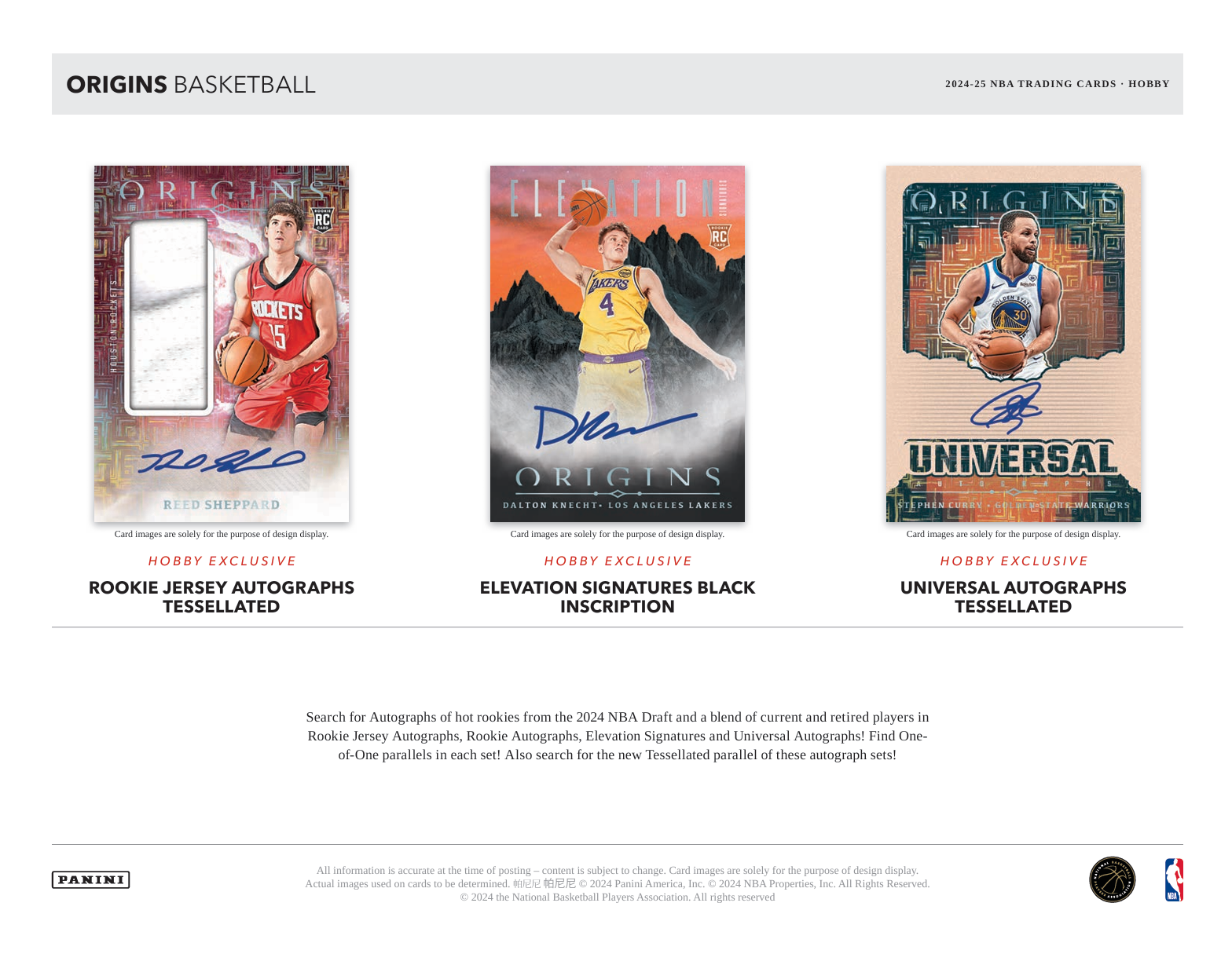 2024-25 Panini Origins Basketball Hobby Box