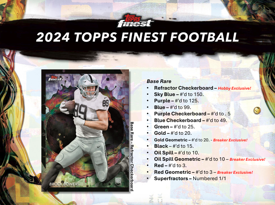 2024 Topps Finest Football Hobby Box