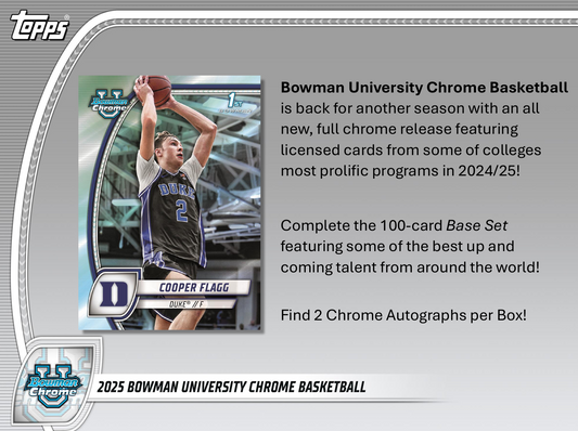 2024-25 Bowman University Chrome Basketball Hobby Box