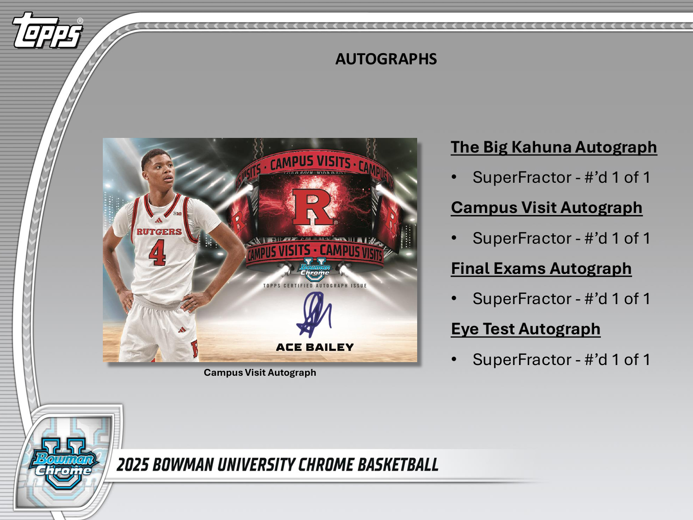 2024-25 Bowman University Chrome Basketball Hobby Box
