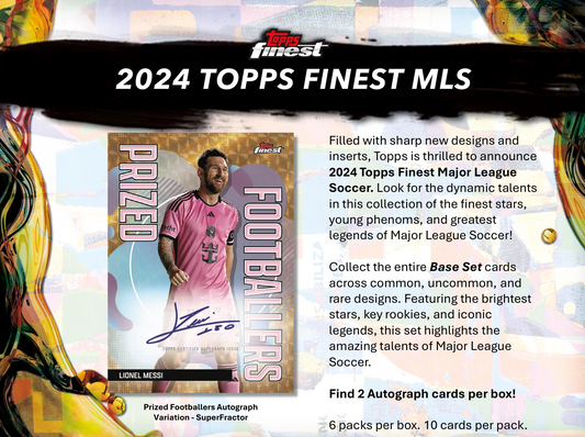 2024 Topps Finest MLS Soccer Hobby Box