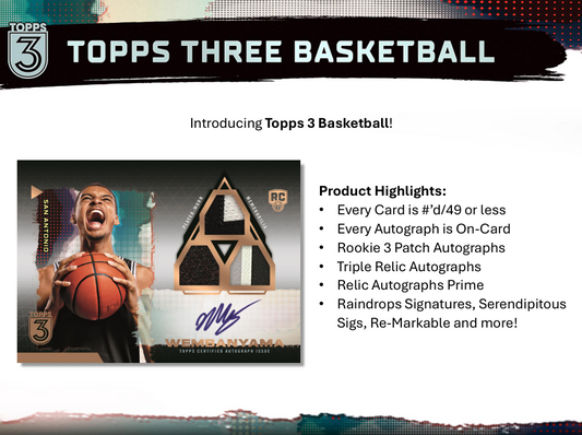 2023-24 Topps Three Basketball Hobby Box