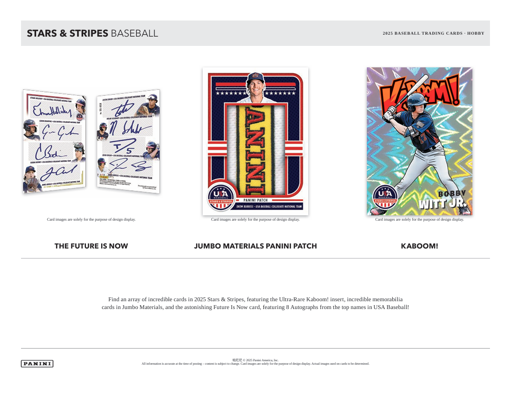2025 Panini USA Stars & Stripes Baseball Hobby Box