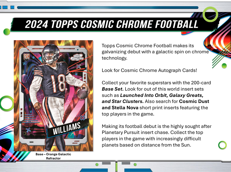 2024 Topps Cosmic Chrome Football Hobby Box