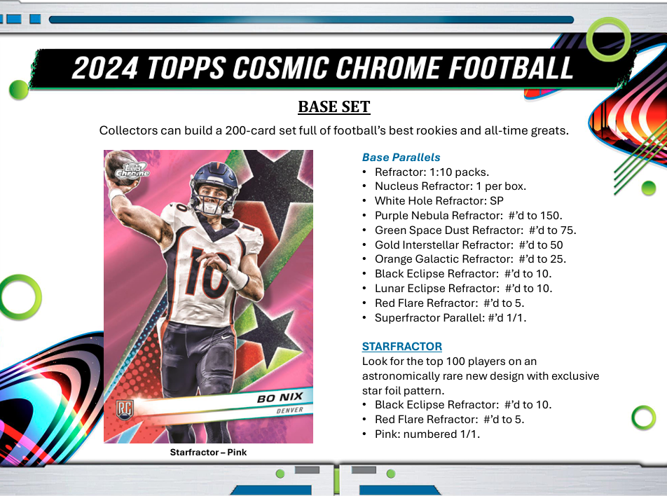 2024 Topps Cosmic Chrome Football Hobby Box