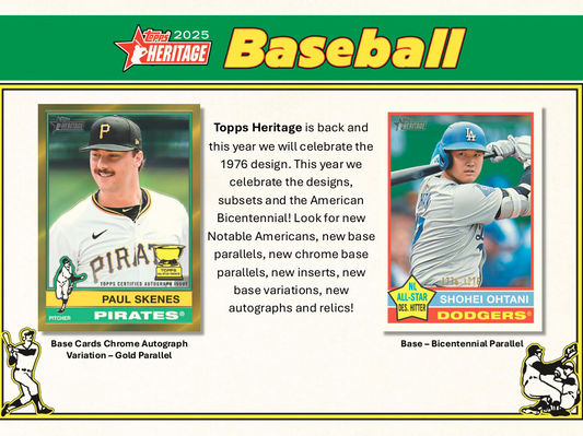 2025 Topps Heritage Baseball Hobby Box