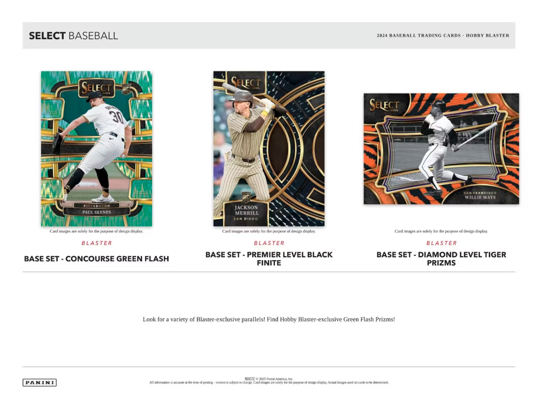 2024 Panini Select Baseball Hobby Blaster Box