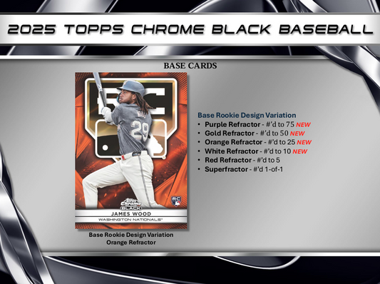 2025 Topps Chrome Black Baseball Hobby Box
