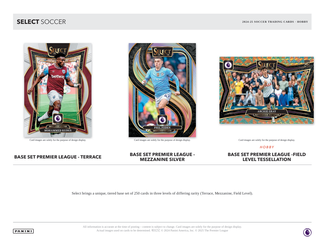 2024-25 Panini Select Premier League Soccer Hobby Box