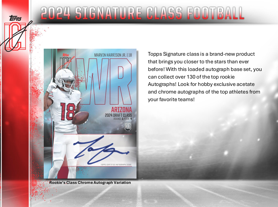 2024 Topps Signature Class Football Hobby Box