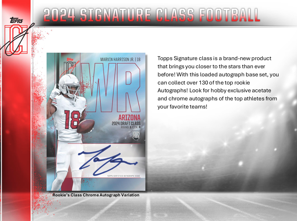 2024 Topps Signature Class Football Value Box