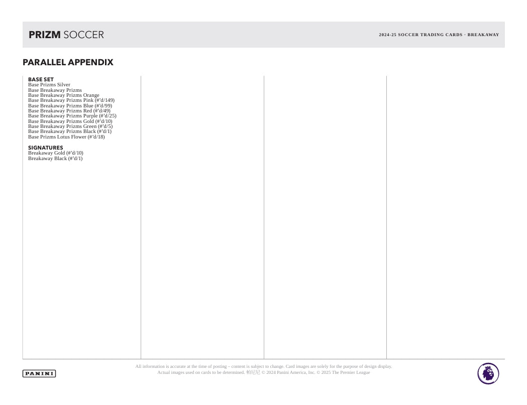 2024-25 Panini Prizm Premier League Soccer Breakaway Box