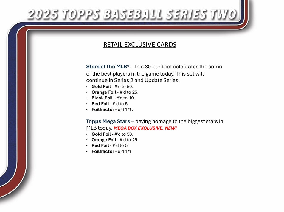 2025 Topps Series 2 Baseball Mega Box