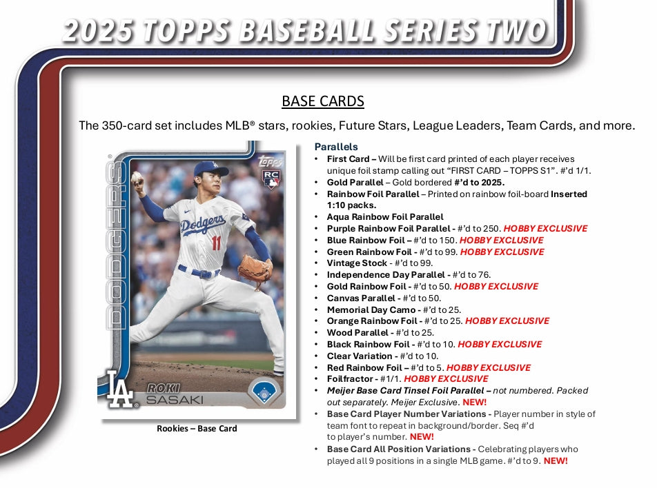 2025 Topps Series 2 Baseball Hobby Box
