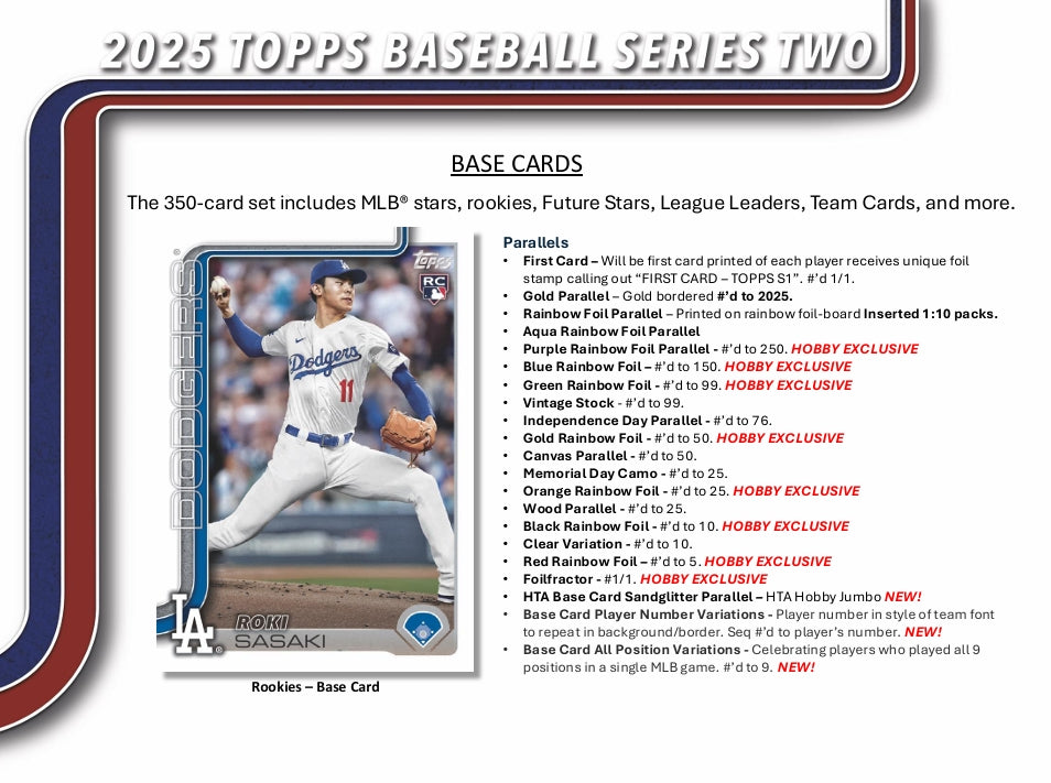 2025 Topps Series 2 Baseball Jumbo Box