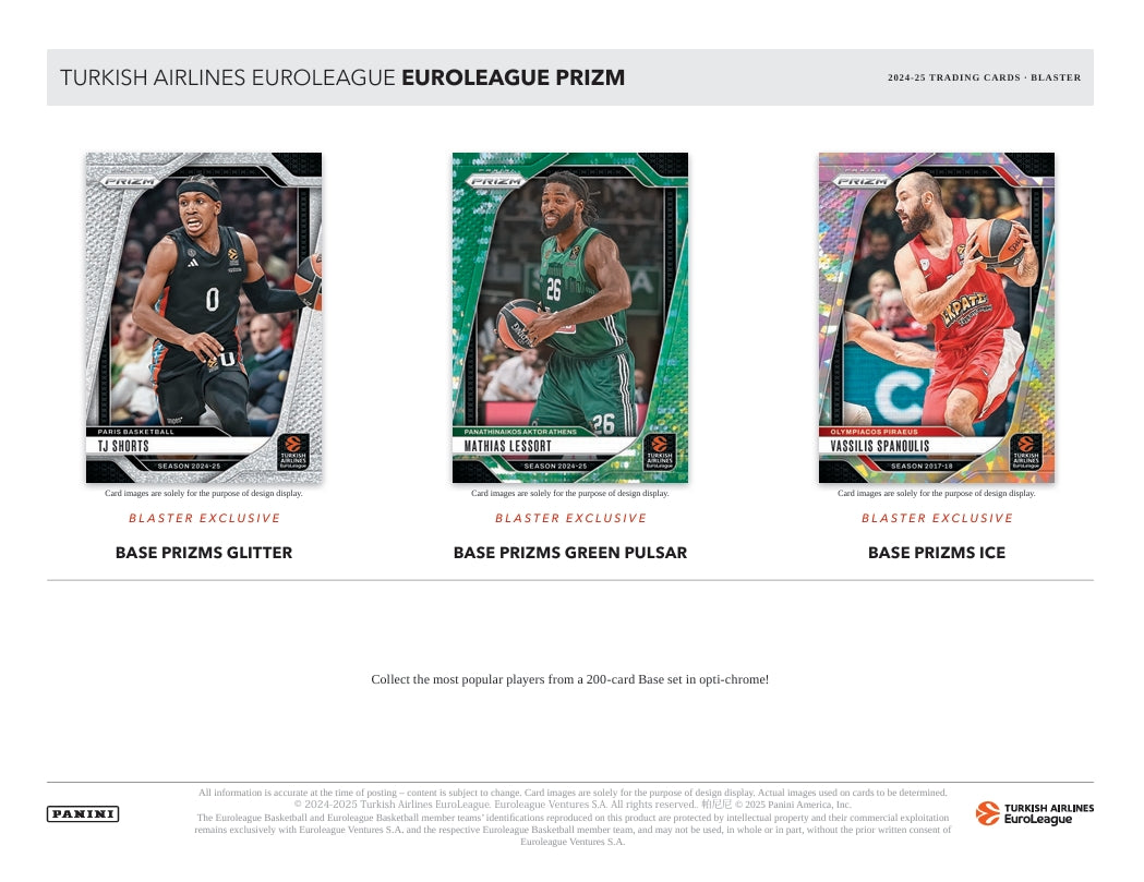 2024-25 Panini Prizm Turkish Airlines Euroleague Basketball Blaster Box