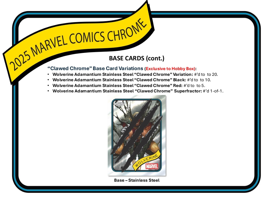 2025 Topps Marvel Comics Chrome Hobby Box