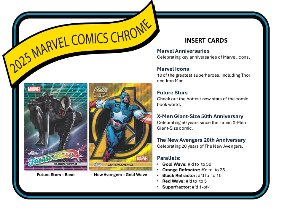 2025 Topps Marvel Comics Chrome Hobby Box