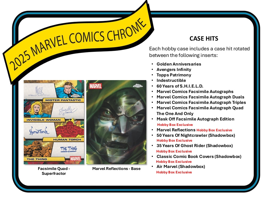 2025 Topps Marvel Comics Chrome Hobby Box