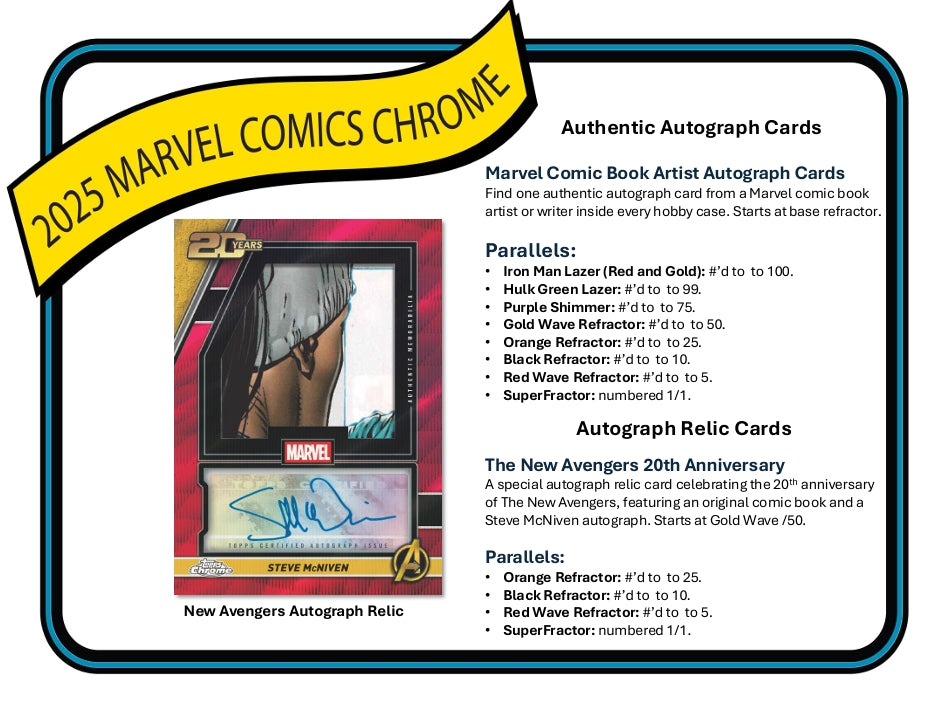 2025 Topps Marvel Comics Chrome Hobby Box