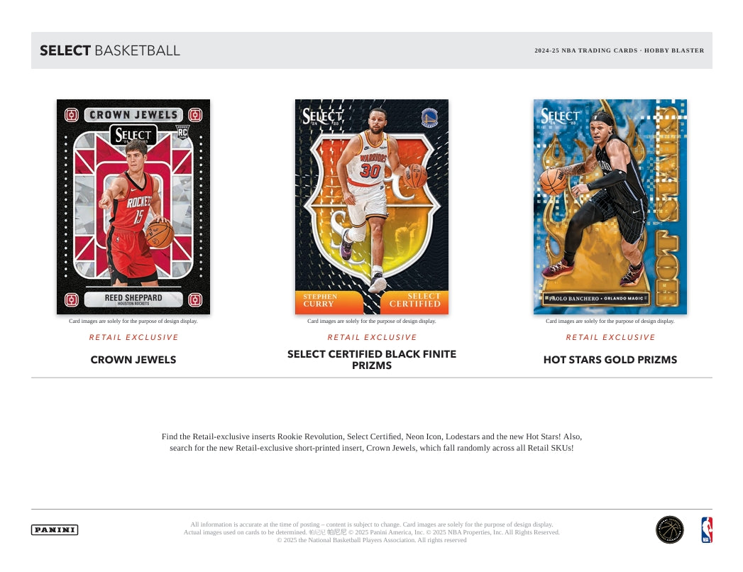 2024-25 Panini Select Basketball Hobby Blaster Box