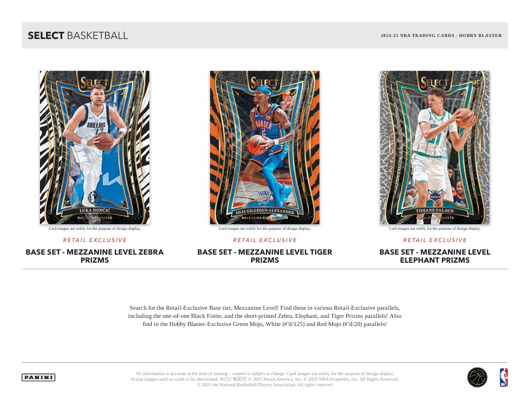 2024-25 Panini Select Basketball Hobby Blaster Box