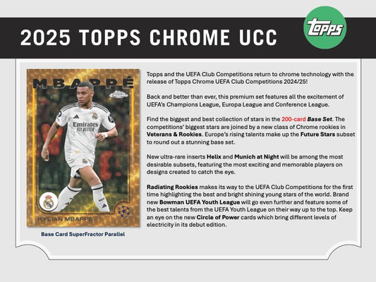 2024-25 Topps Chrome UEFA Club Competition Soccer Hobby