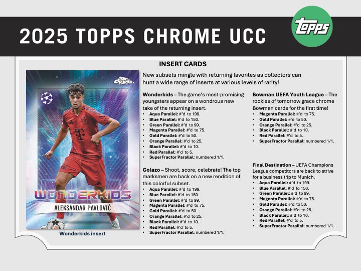 2024-25 Topps Chrome UEFA Club Competition Soccer Hobby