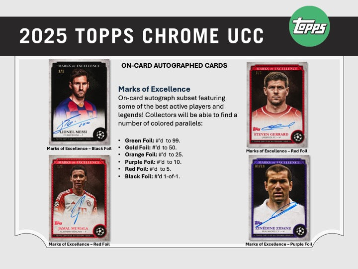 2024-25 Topps Chrome UEFA Club Competition Soccer Hobby