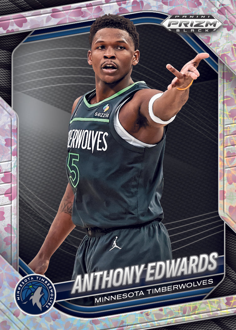 2024-25 Panini Prizm Black Anthony Edwards Cherry Blossom