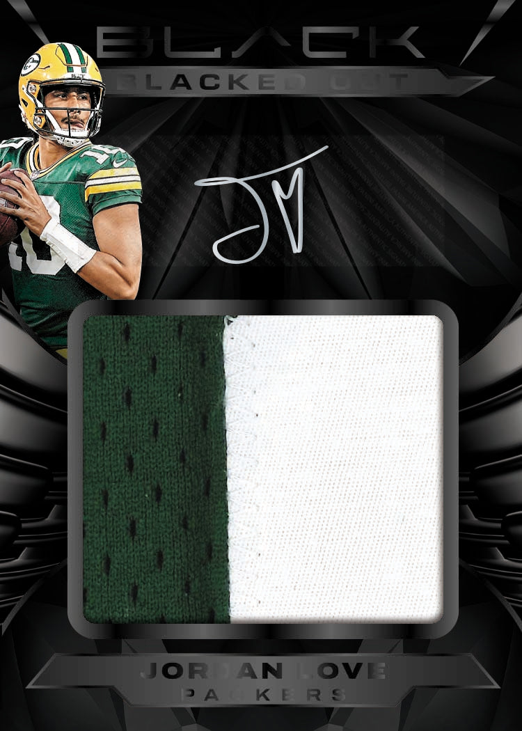 2025 Panini Black Football Patch Autograph Jordan Love
