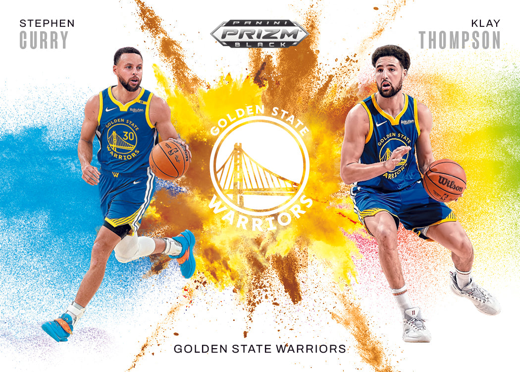 2024-25 Panini Prizm Black Color Blast Dual Stephen Curry & Klay Thompson