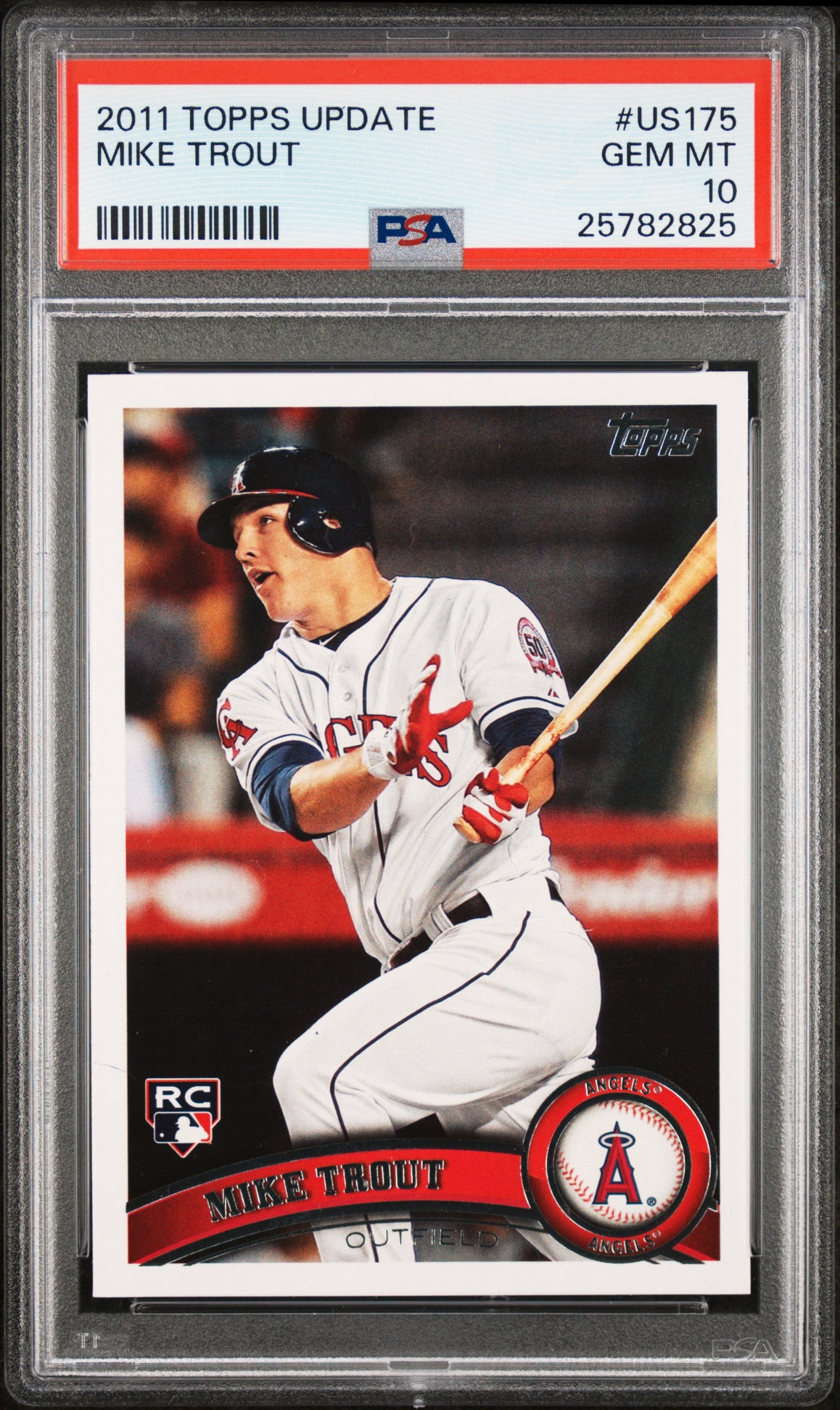 2011 Topps Update Mike Trout Rookie — PSA 10
