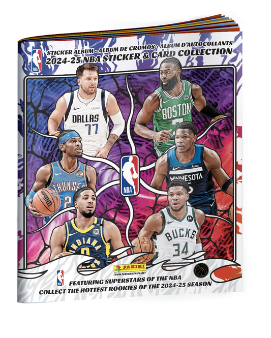 2024-25 Panini NBA Sticker Collection Album and Sticker Pack Bundle