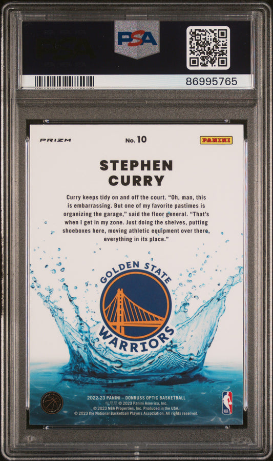 2022 Donruss Optic Splash Holo Stephen Curry #10 PSA 10