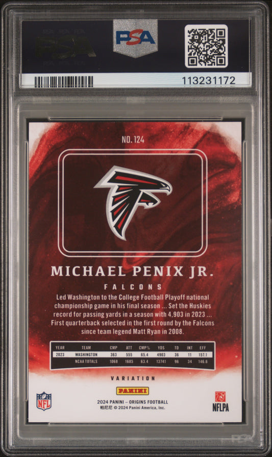 2024 Panini Origins Variation Michael Penix Jr. #124 PSA 10