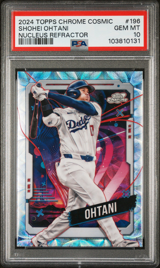 2024 Topps Chrome Cosmic Nucleus Refractor Shohei Ohtani #196 PSA 10