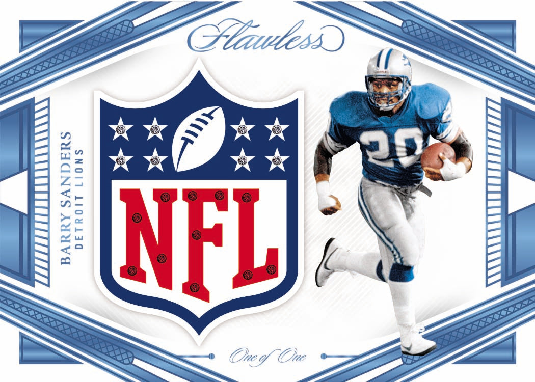 2024 Panini Flawless Football Barry Sanders NFL Shield Diamonds 1 of 1