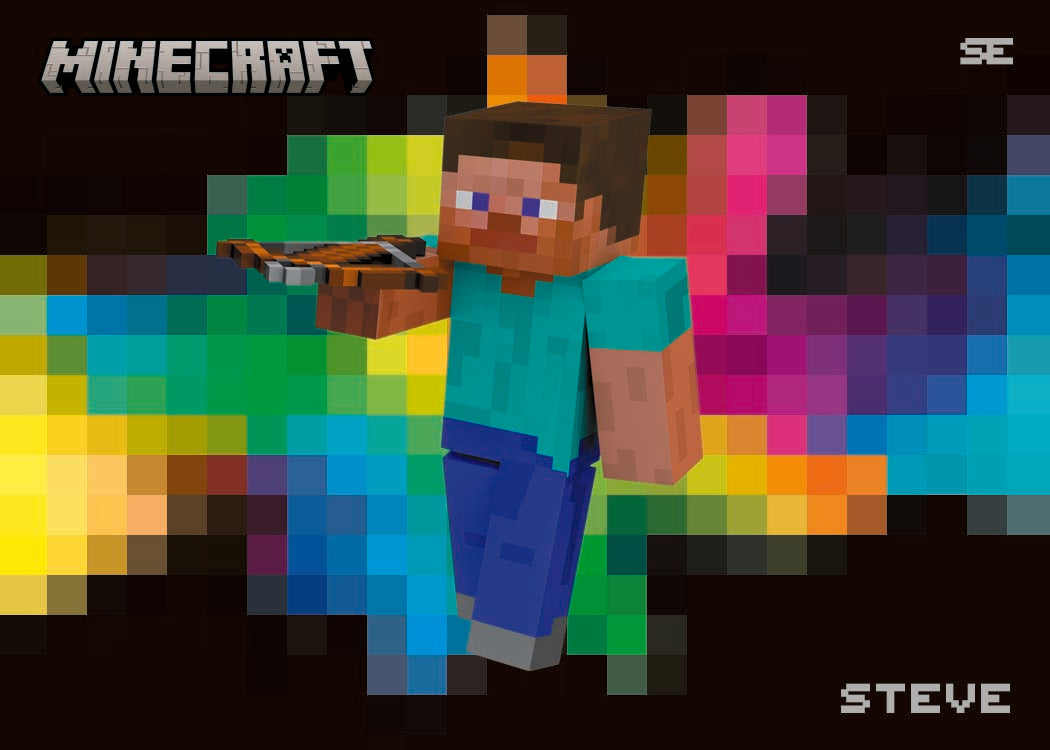 2025 Panini Minecraft Special Edition Obsidian Color Blast Steve