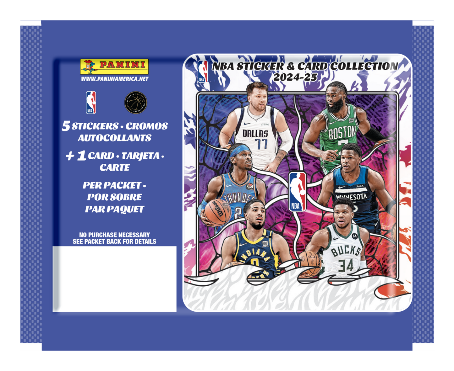 2024-25 Panini NBA Sticker Collection Album and Sticker Pack Bundle